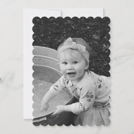 Elegant Modern One 1st Birthday Uitnodiging (Achterkant)