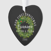 Elegant Modern Ons eerste kerstfeest Ornament (voorkant)