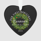 Elegant Modern Ons eerste kerstfeest Ornament (voorkant)