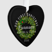 Elegant Modern Ons eerste kerstfeest Ornament (voorkant)