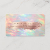 Elegant Modern, Opal, Roos Gold Brush Stroke Visitekaartje (Achterkant)
