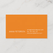 Elegant Modern  Oranje fruitbloesems Visitekaartje (Achterkant)