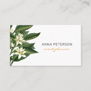 Elegant Modern Oranje fruitbloesems Visitekaartje