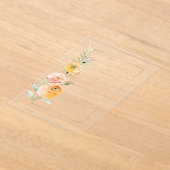 Elegant Modern Oranje geel Waterverf Bloemen Acryl Uitnodigingen (Laagn)