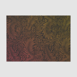 Elegant modern Oranje Rust Black Floral Pattern Tissuepapier