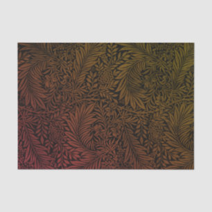 Elegant modern Oranje Rust Black Floral Pattern Tissuepapier