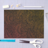 Elegant modern Oranje Rust Black Floral Pattern Tissuepapier (Craft)