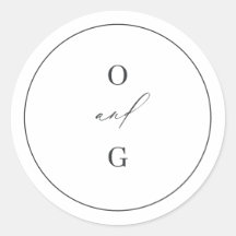 Elegant modern paar monogrammen minimalistische br