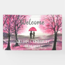 Elegant modern paar roze Floral Rustic Wedding