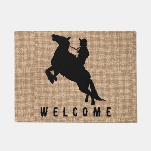 Elegant Modern Paard Welkom Deurmat (Voorkant)