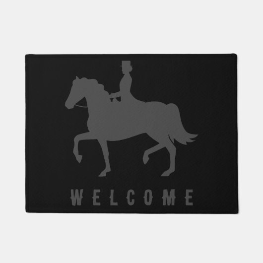 Elegant Modern Paard Welkom Deurmat (Voorkant)