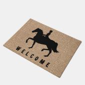 Elegant Modern  Paard Welkom Deurmat (Schuin)