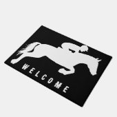 Elegant Modern paardenruiter show jumper Deurmat (Schuin)