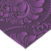 Elegant modern Paars Damask Popular Lange Tafelloper (Hoek)