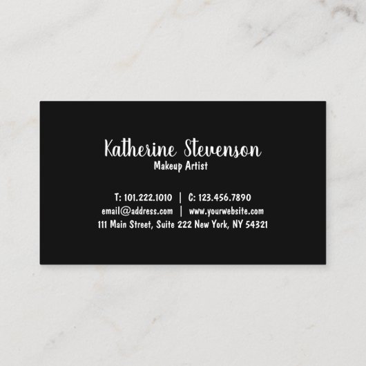 Elegant modern paars en violet waterverf schoonhei visitekaartje (Achterkant)