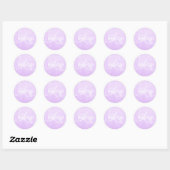 Elegant modern paars glitter make-up ronde sticker (Vel)