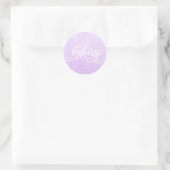 Elegant modern paars glitter make-up ronde sticker (Tas)