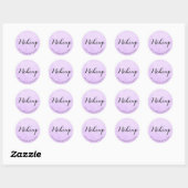 Elegant modern paars glitter make-up ronde sticker (Vel)