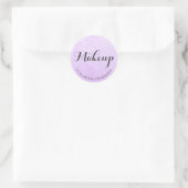 Elegant modern paars glitter make-up ronde sticker (Tas)