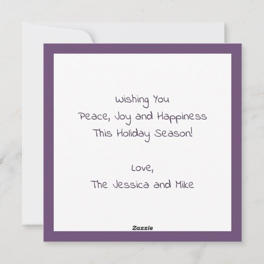 Elegant modern Paars Gold Star-ziektebewijs Feestdagenkaart (Achterkant)