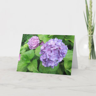Elegant Modern Paars Hydrangeas Kaart