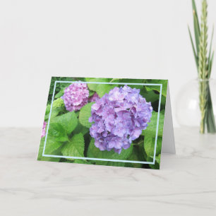 Elegant Modern Paars Hydrangeas Kaart