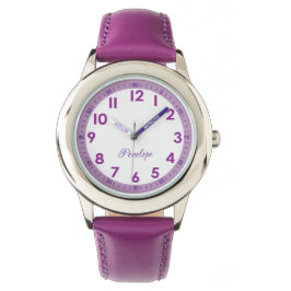 Elegant modern Paars stijlvol, aangepast Kinder ho Horloge