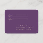 Elegant Modern Paars, White Daisy, Confetti Kortingskaartje (Achterkant)