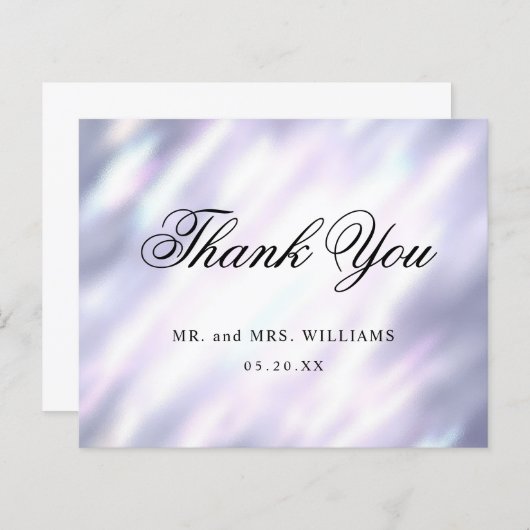 Elegant modern Paars wit, eenvoudig bedankt! (Voorkant / Achterkant)