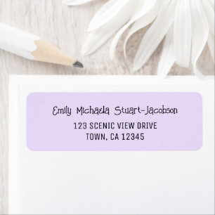 Elegant Modern Paars Zakelijk Heden Schrift Etiket