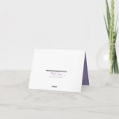 Elegant Modern Paarse Damask bedankt je kaarten (Achterkant)