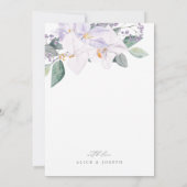 Elegant Modern Paarse Waterverf Orchids Weddenscha Kaart (Achterkant)