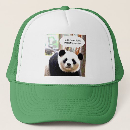 Elegant Modern Panda Beer Shakespeare Quote Trucker Pet (Voorkant)