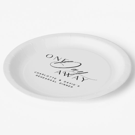 Elegant modern papieren bordje (Gekanteld)