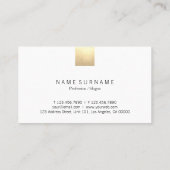 Elegant modern pasta beige gradiënt Gold Accent Visitekaartje (Achterkant)