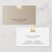Elegant modern pasta beige gradiënt Gold Accent Visitekaartje (Voorkant / Achterkant)