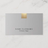 Elegant modern pasta grijs gradiënt gouden accent visitekaartje (Voorkant)