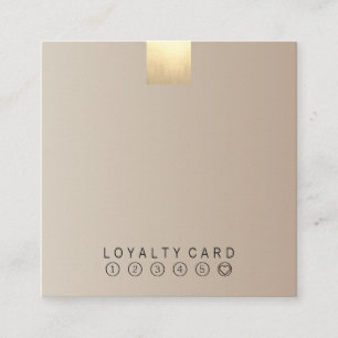 Elegant modern pasteel beige gradiënt Gold Loyalt Vierkante Visitekaartje