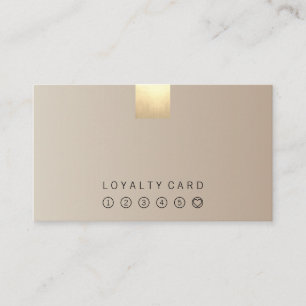 Elegant modern pasteel beige gradiënt Gold Loyalt Visitekaartje