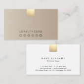 Elegant modern pasteel beige gradiënt Gold Loyalty Visitekaartje (Voorkant / Achterkant)