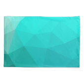 Elegant modern pasteel Blauwgroen geometrische pol Kussensloop (Achterkant-Links)