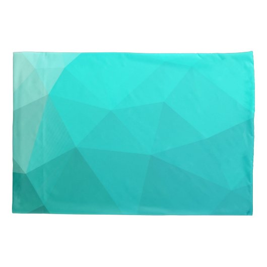 Elegant modern pasteel Blauwgroen geometrische pol Kussensloop (Achterkant-Links)