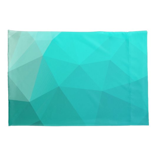 Elegant modern pasteel Blauwgroen geometrische pol Kussensloop (Achterkant-Rechts)