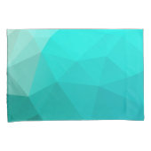 Elegant modern pasteel Blauwgroen geometrische pol Kussensloop (Voorkant-Rechts)