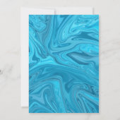 Elegant modern pastel Blue Abstract Paint Wedding Kaart (Achterkant)