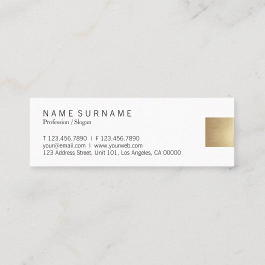 Elegant modern pastel grijs gradiënt gouden loyali mini visitekaartje (Achterkant)