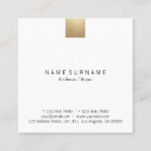 Elegant modern pastel grijs gradiënt gouden loyali vierkante visitekaartje (Achterkant)