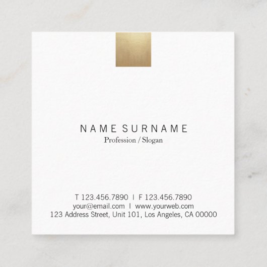 Elegant modern pastel grijs gradiënt gouden loyali vierkante visitekaartje (Achterkant)