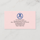 Elegant Modern Pastels Woman Taxi Driver Visitekaartje (Achterkant)