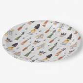 Elegant modern patroon Beste wensen kerstfeest Papieren Bordje (Gekanteld)